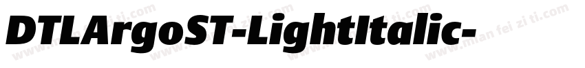 DTLArgoST-LightItalic字体转换