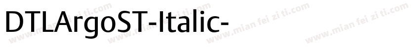 DTLArgoST-Italic字体转换