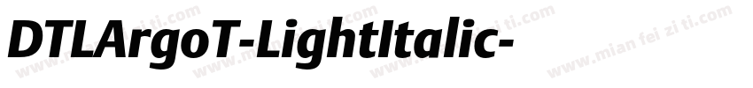 DTLArgoT-LightItalic字体转换