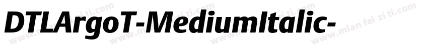 DTLArgoT-MediumItalic字体转换