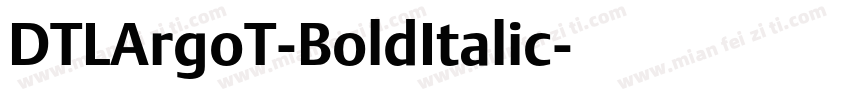 DTLArgoT-BoldItalic字体转换