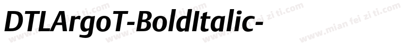 DTLArgoT-BoldItalic字体转换