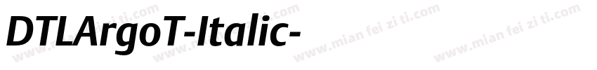 DTLArgoT-Italic字体转换