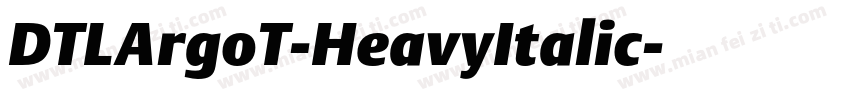 DTLArgoT-HeavyItalic字体转换