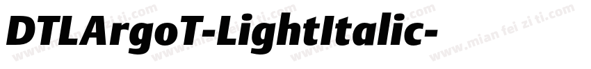 DTLArgoT-LightItalic字体转换