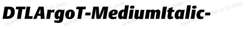 DTLArgoT-MediumItalic字体转换