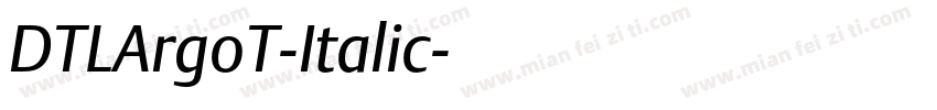 DTLArgoT-Italic字体转换
