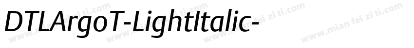 DTLArgoT-LightItalic字体转换
