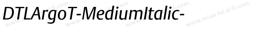 DTLArgoT-MediumItalic字体转换