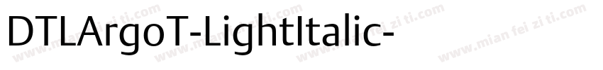 DTLArgoT-LightItalic字体转换