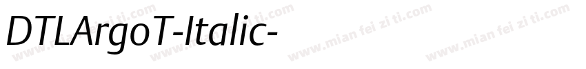 DTLArgoT-Italic字体转换