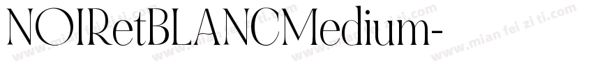 NOIRetBLANCMedium字体转换