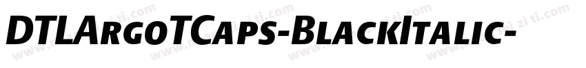 DTLArgoTCaps-BlackItalic字体转换
