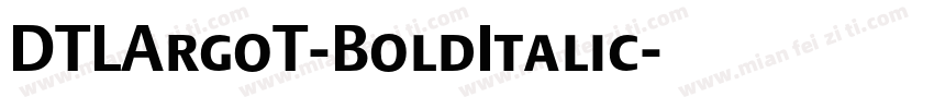 DTLArgoT-BoldItalic字体转换