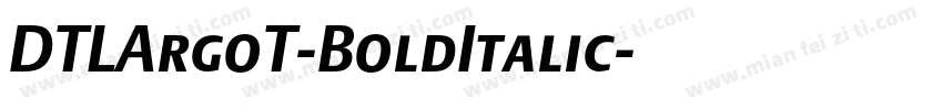 DTLArgoT-BoldItalic字体转换