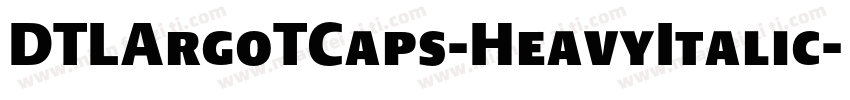 DTLArgoTCaps-HeavyItalic字体转换