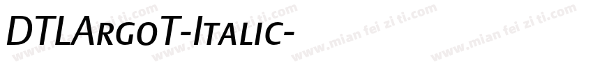 DTLArgoT-Italic字体转换