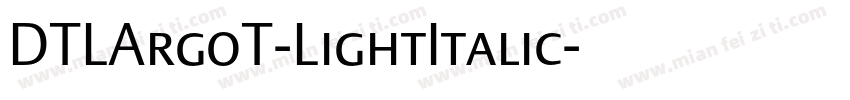 DTLArgoT-LightItalic字体转换