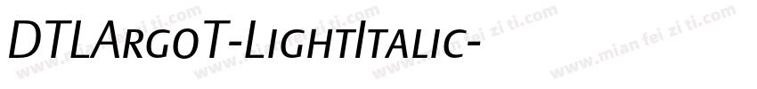 DTLArgoT-LightItalic字体转换
