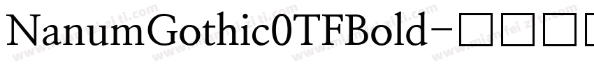 NanumGothic0TFBold字体转换