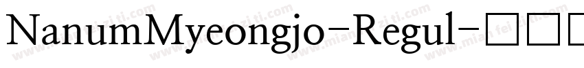 NanumMyeongjo-Regul字体转换