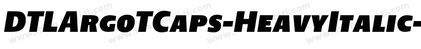 DTLArgoTCaps-HeavyItalic字体转换