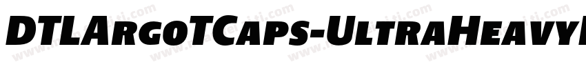 DTLArgoTCaps-UltraHeavyItalic字体转换