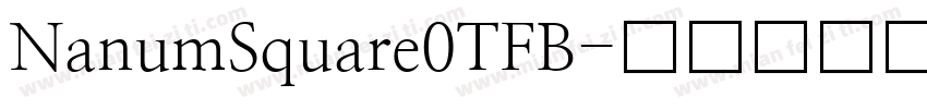 NanumSquare0TFB字体转换