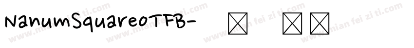 NanumSquare0TFB字体转换