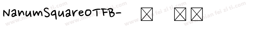 NanumSquareOTFB字体转换