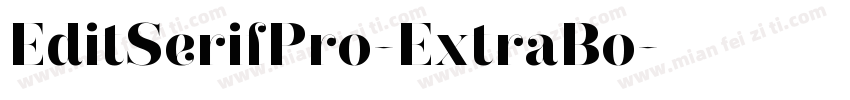 EditSerifPro-ExtraBo字体转换