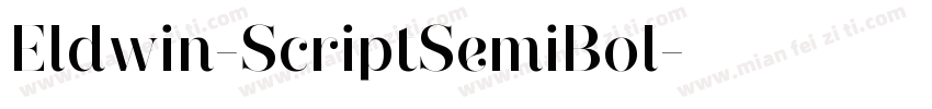 Eldwin-ScriptSemiBol字体转换