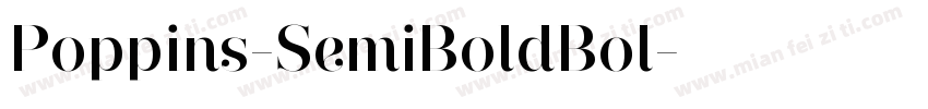 Poppins-SemiBoldBol字体转换