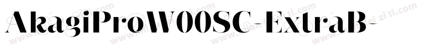 AkagiProW00SC-ExtraB字体转换