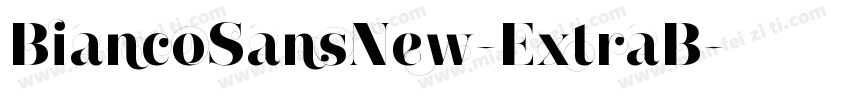 BiancoSansNew-ExtraB字体转换