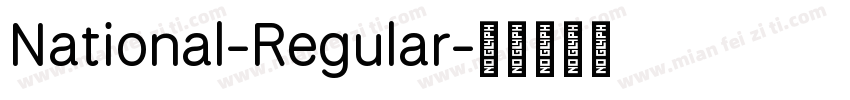 National-Regular字体转换