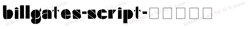 billgates-script字体转换
