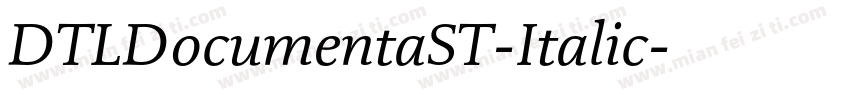 DTLDocumentaST-Italic字体转换