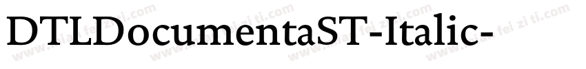 DTLDocumentaST-Italic字体转换