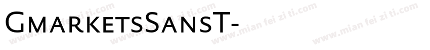 GmarketsSansT字体转换