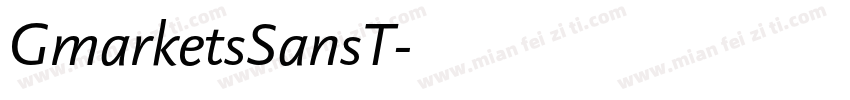GmarketsSansT字体转换