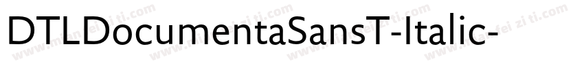 DTLDocumentaSansT-Italic字体转换