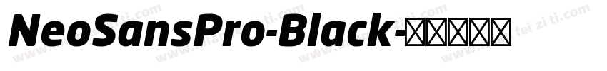 NeoSansPro-Black字体转换