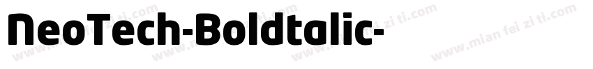 NeoTech-Boldtalic字体转换