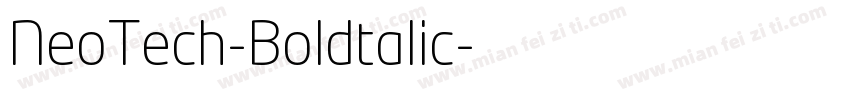 NeoTech-Boldtalic字体转换