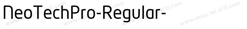 NeoTechPro-Regular字体转换