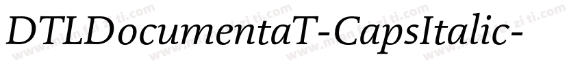DTLDocumentaT-CapsItalic字体转换