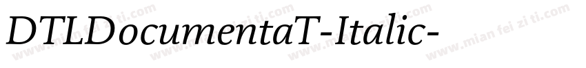 DTLDocumentaT-Italic字体转换
