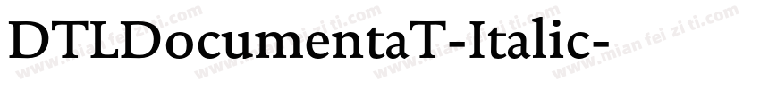 DTLDocumentaT-Italic字体转换