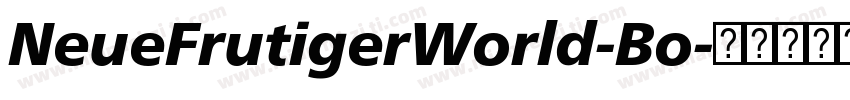 NeueFrutigerWorld-Bo字体转换